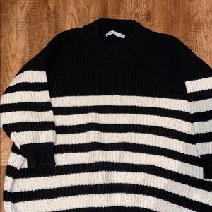 ZARA striped oversized sweater